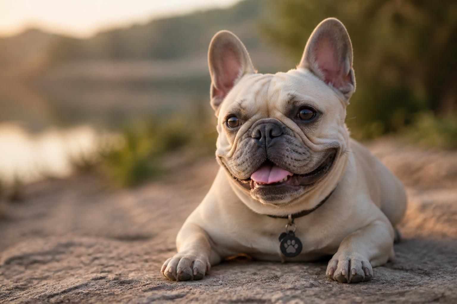A French Bulldog resting comfortably after airway treatment in Santa Monica.