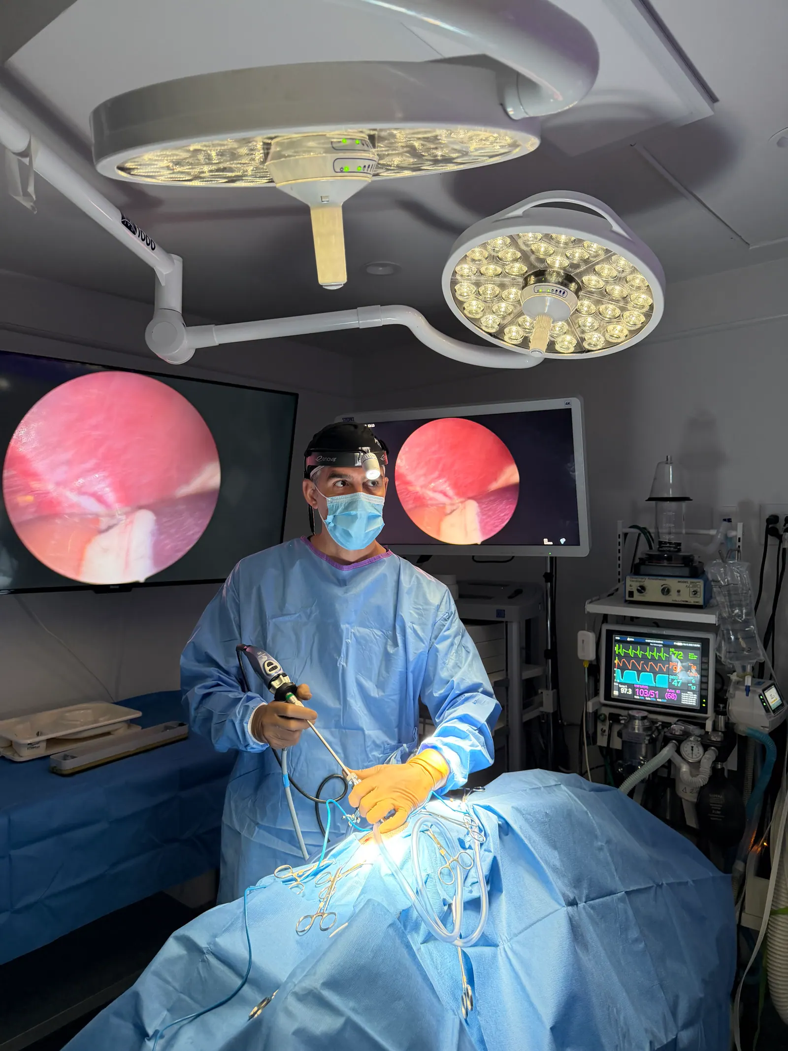 Close view of a surgical procedure performed by Dr. Pedraza