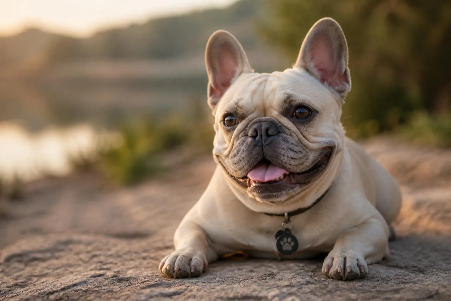 A French Bulldog resting comfortably after airway treatment in Santa Monica.